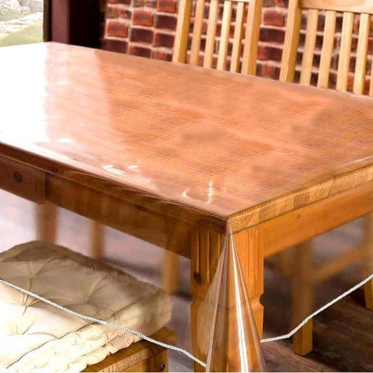 54x54" Clear Plastic Vinyl Tablecloth Protector Table Cover