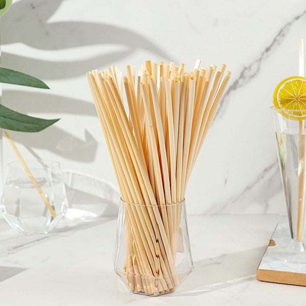 100 Natural 9 in Wheat Sustainable Drinking Straws