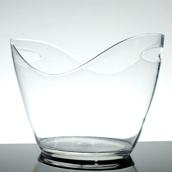14 in Clear Plastic Drinks and Ice Bucket Party Beverage Cooler