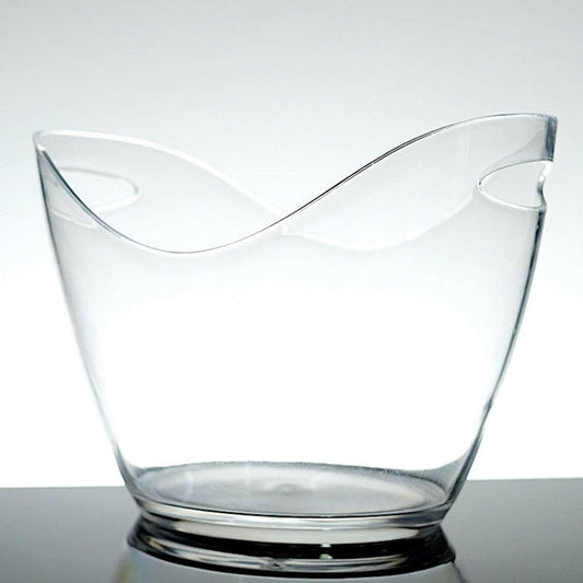 14 in Clear Plastic Drinks and Ice Bucket Party Beverage Cooler