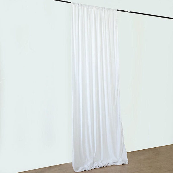 White 5x20 feet Polyester Ceiling Draping Fabric Backdrop Curtain Panel