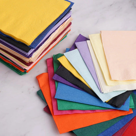 50 Disposable 2 Ply Soft Dinner Cocktail Paper Napkins