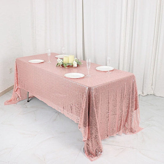 60" x 126" Sequin Rectangular Tablecloth