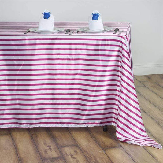 60x102" Satin Stripes Rectangle Tablecloth