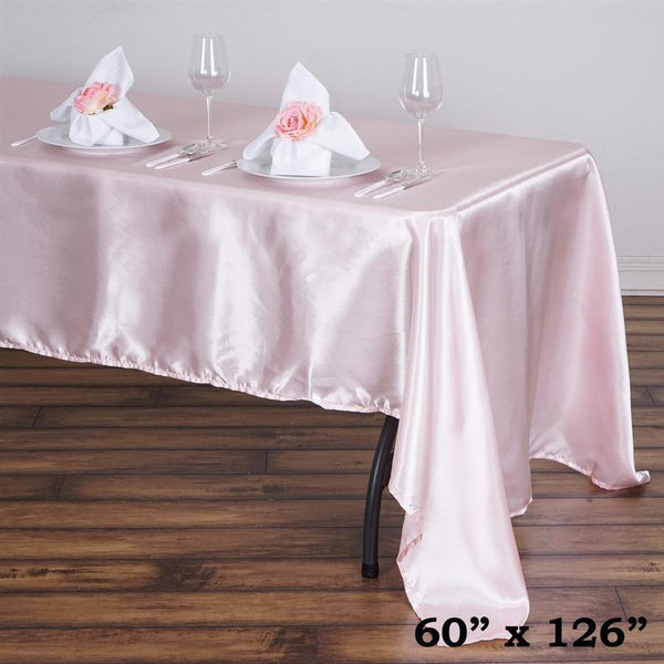60x126" Satin Rectangle Tablecloth