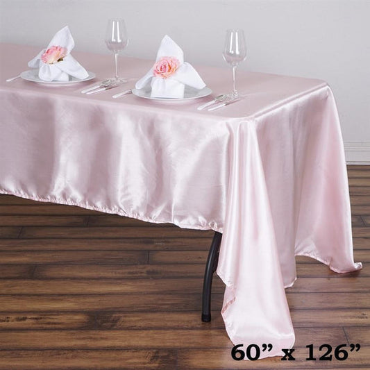 60x126" Satin Rectangle Tablecloth