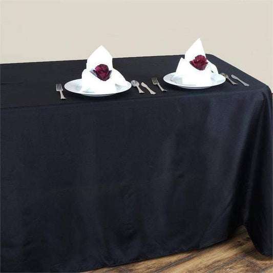 90 x 132 inch Rounded Corners Polyester Rectangular Tablecloth