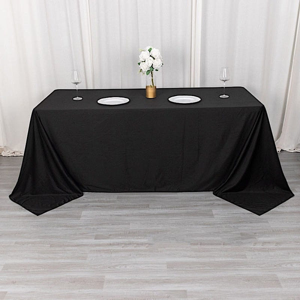 90x132 in Premium Scuba Polyester Rectangle Tablecloth