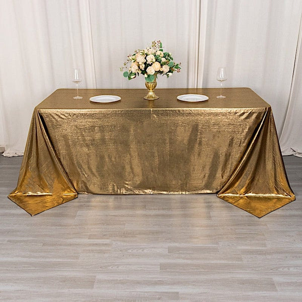 90x132 in Sequin Dots Polyester Rectangle Tablecloth