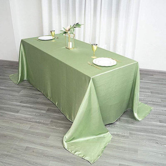 90x132" Satin Rectangle Tablecloth