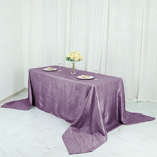 90x156 in Metallic Crinkled Taffeta Rectangular Tablecloth