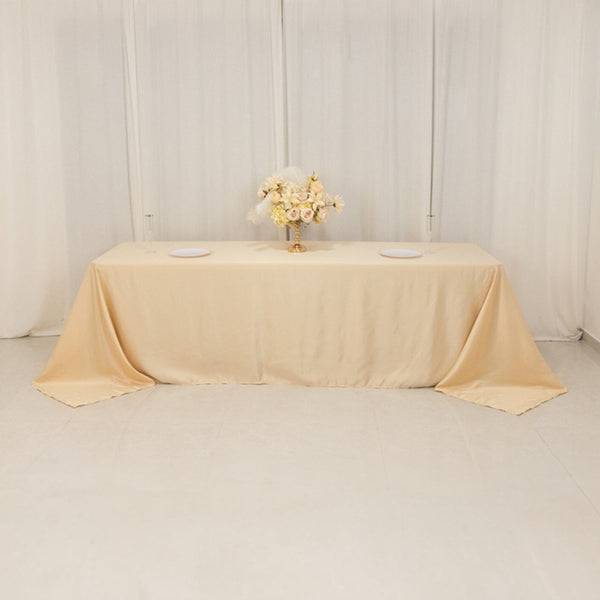 90x156" Lamour Satin Rectangle Tablecloth