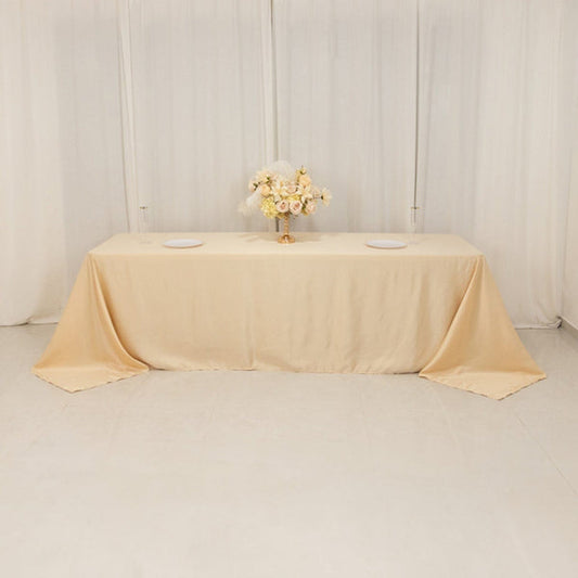 90x156" Lamour Satin Rectangle Tablecloth