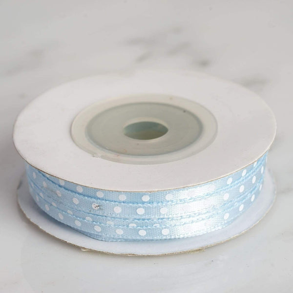 1/8 inch x 25 Yards Intricate Single Face Satin Polka Dot Ribbon