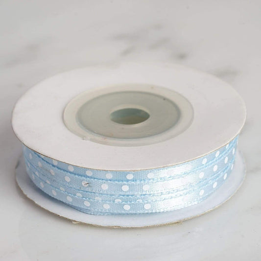 1/8 inch x 25 Yards Intricate Single Face Satin Polka Dot Ribbon