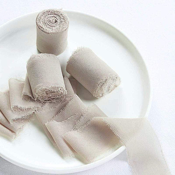 2 pcs 1.5 in x 6 yards Chiffon Ribbon Rolls