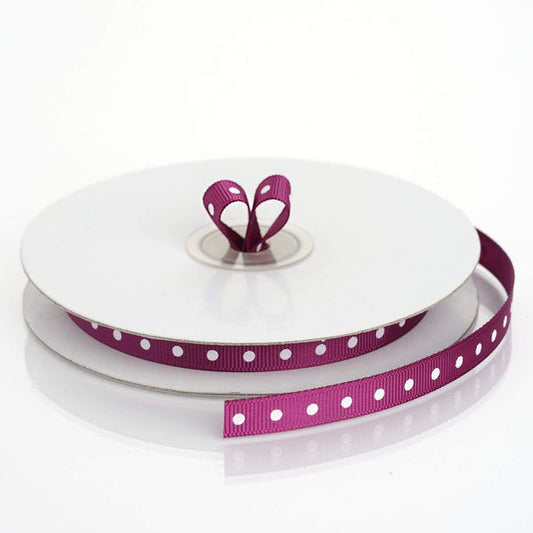 3/8 inch x 25 Yards Intricate Single Face Satin Polka Dot Ribbon