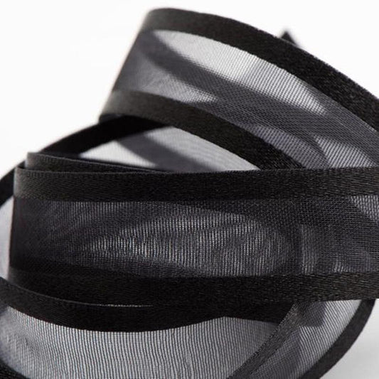 7/8 inch x 25 yards Blush Sheer Organza Ribbon with Satin Edges