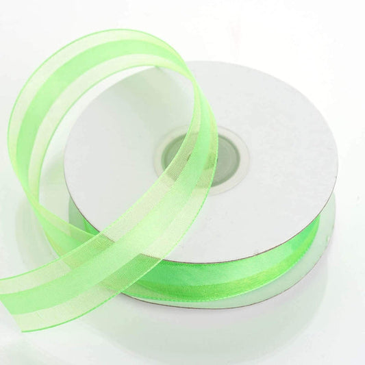 7/8 inch x 25 yards Sheer Organza Ribbon with Satin Center