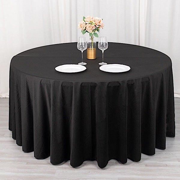 120 in Premium Scuba Polyester Round Tablecloth Party Linens