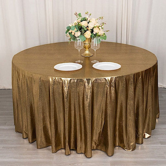120 in Sequin Dots Polyester Round Tablecloth