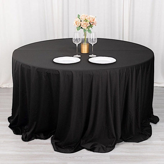 132 in Premium Scuba Polyester Round Tablecloth Party Linens