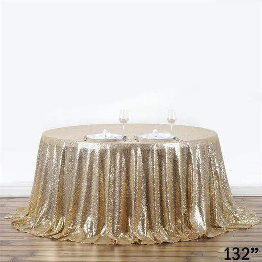 132" Sequin Round Tablecloth