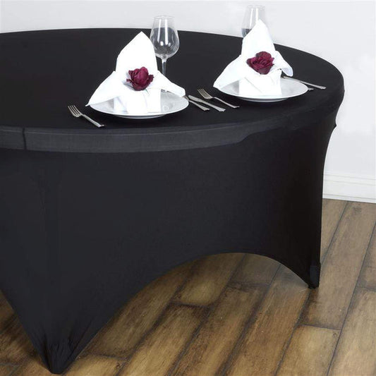 60 inch x 5 ft Round Fitted Spandex Tablecloth