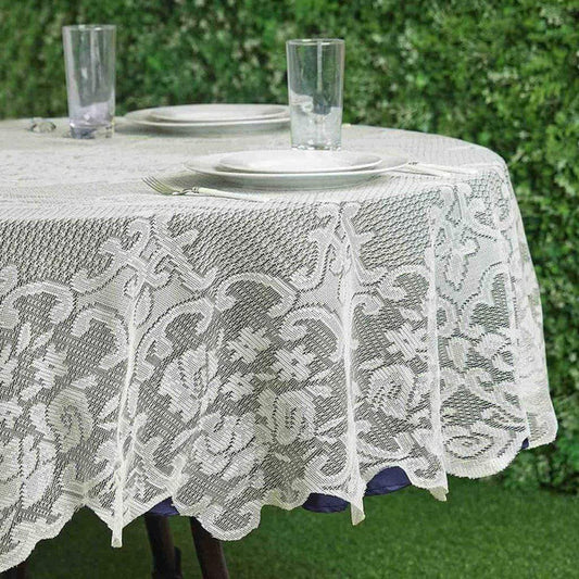 70 inch Floral Lace Round Tablecloth