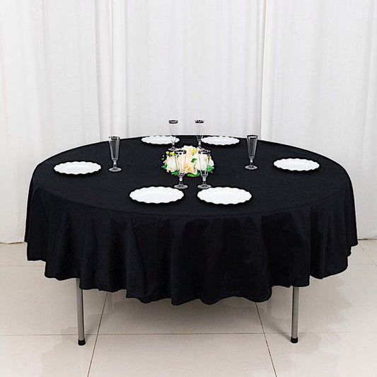90" Cotton Round Tablecloth High-Quality Wedding Linens