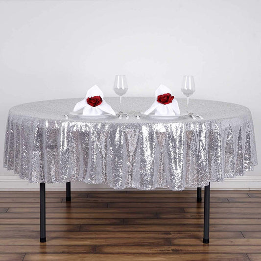 90" Sequin Round Tablecloth