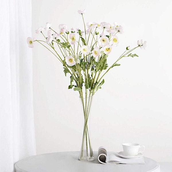 2 33 in Long Stem Silk Poppy Sprays Artificial Flower Bushes