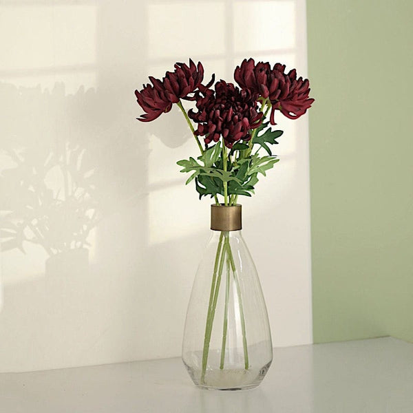 3 Stems 27 in Long Artificial Chrysanthemum Silk Flowers