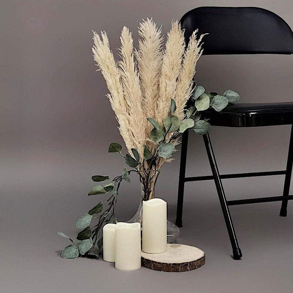 6 pcs 49" Pampas Grass Sprays Dried Plant Stems