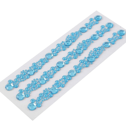 3 strips 5" long Diamond Self-Adhesive Stickers Gems