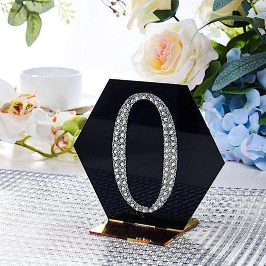 4 in Number Silver Self-Adhesive Rhinestones Gems Sticker