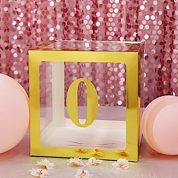 4 Metallic Gold 5 in Number Stickers Backdrop Wall Decorations