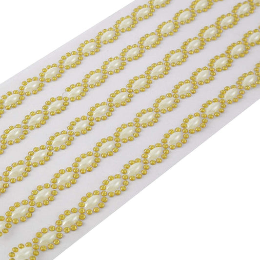 5 strips 10" long Oval Diamond Self-Adhesive Stickers Gems