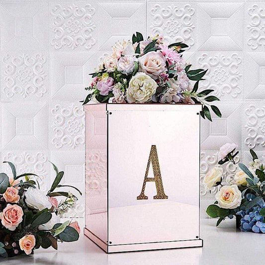 6 in Letter Gold Self-Adhesive Rhinestones Gems Sticker