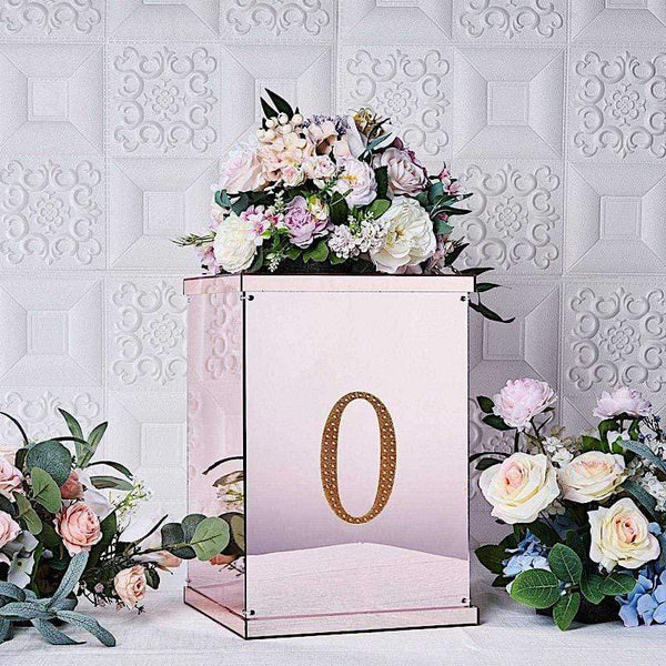 6 in Number Gold Self-Adhesive Rhinestones Gems Sticker