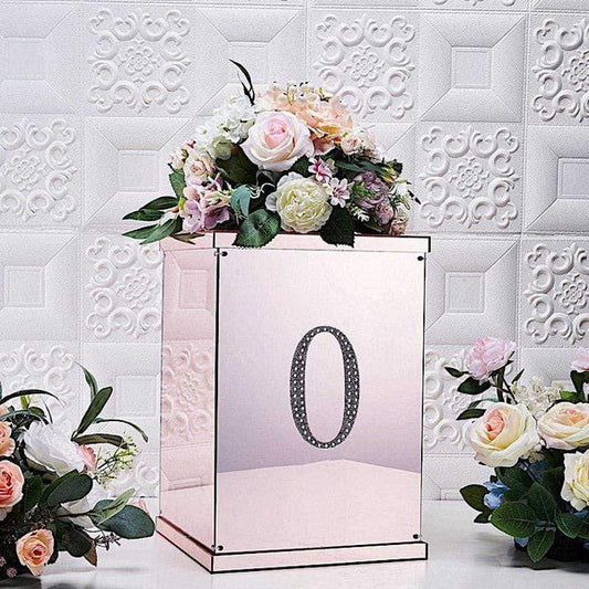 6 in Number Silver Self-Adhesive Rhinestones Gems Sticker