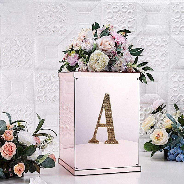 8 in Letter Gold Self-Adhesive Rhinestones Gems Sticker