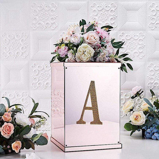8 in Letter Gold Self-Adhesive Rhinestones Gems Sticker