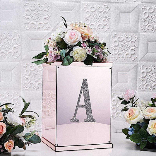 8 in Letter Silver Self-Adhesive Rhinestones Gems Sticker