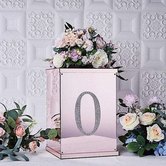 8 in Number Silver Self-Adhesive Rhinestones Gems Sticker