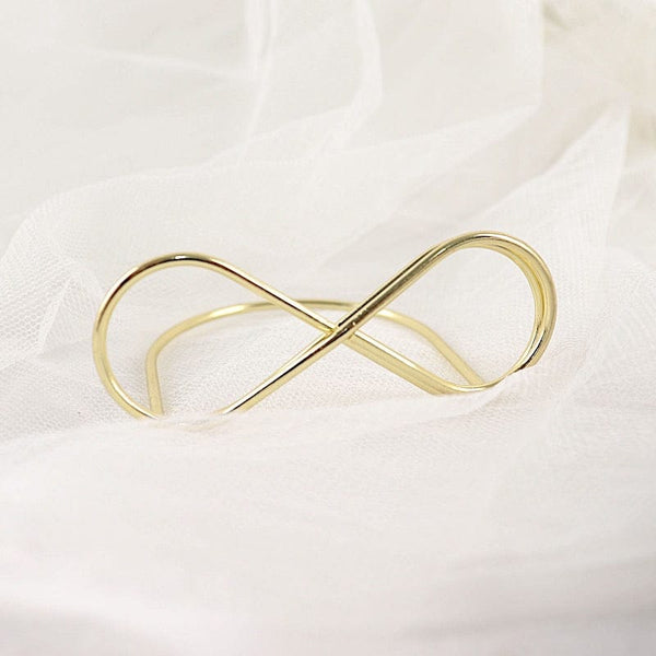 10 Gold 3 in Metal Table Number Sign Holders Infinity Place Card Stands