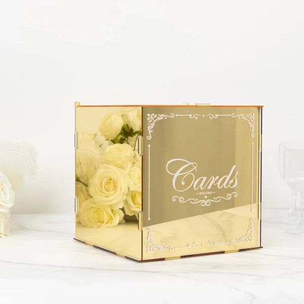 Mirror Acrylic Wedding Wishing Well Money Card Box