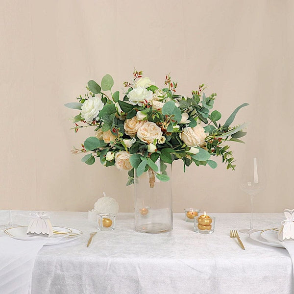 12 pcs 10" tall Clear Glass Cylinder Centerpieces Vases