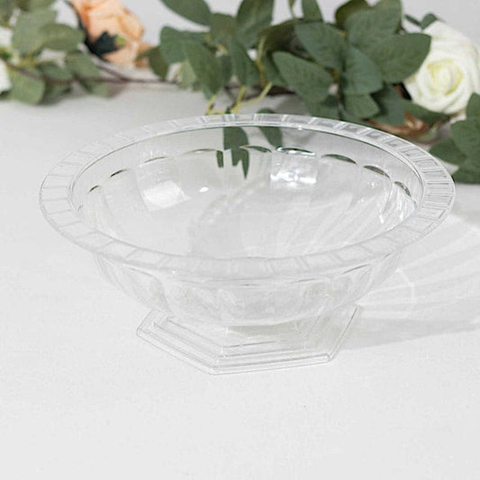 3 Round 10 in Plastic Compote Vases Roman Style Flower Pedestals