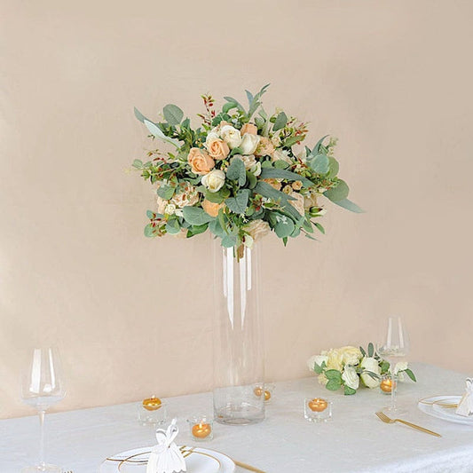 6 pcs 20" tall Clear Glass Cylinder Centerpieces Vases